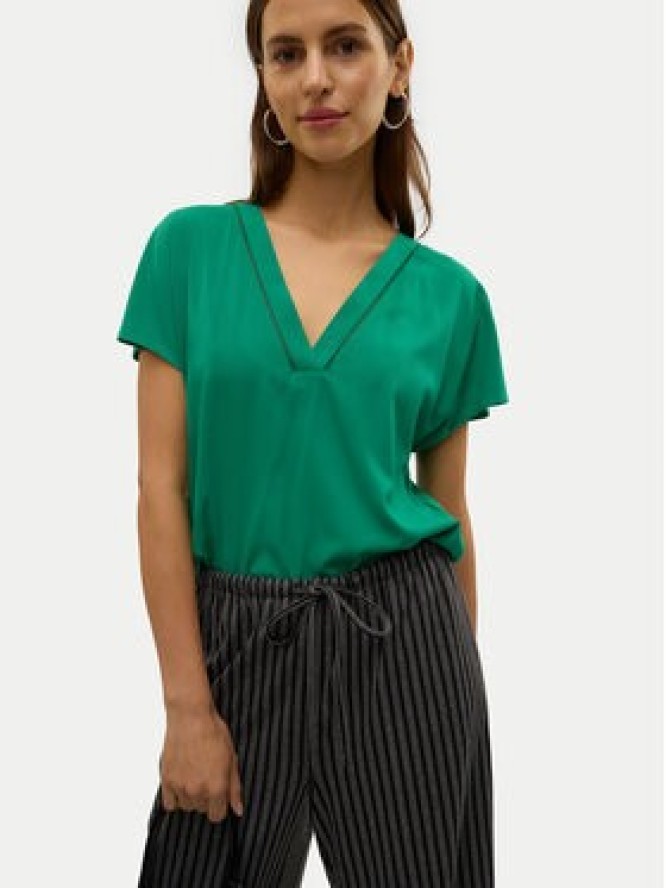 Vero Moda Bluzka Bella 10327551 Zielony Regular Fit