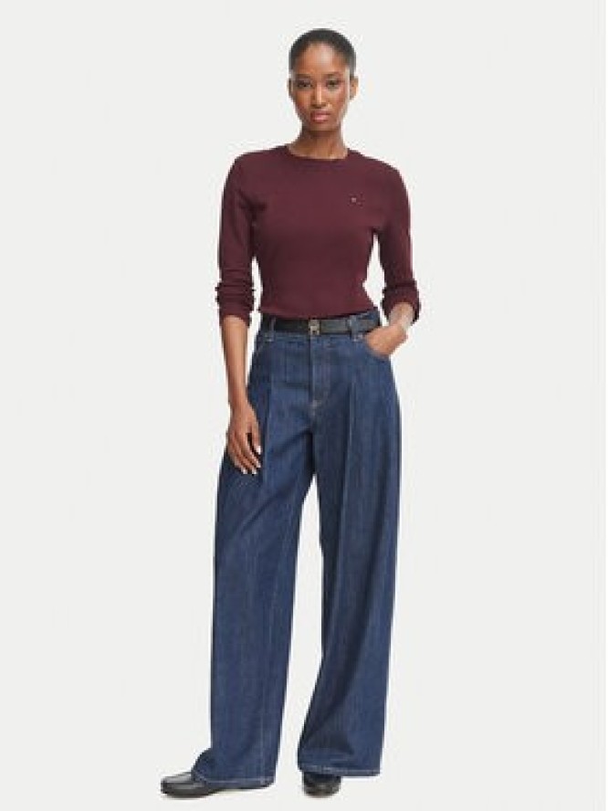 Tommy Hilfiger Bluzka Cody WW0WW53689 Bordowy Slim Fit