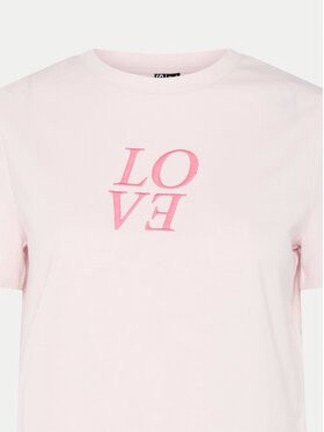 Pieces T-Shirt Skylar 17155376 Różowy Regular Fit