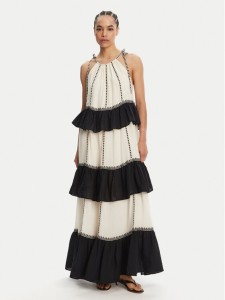 Devotion TWINS Sukienka letnia Kleio 025.303G Écru Loose Fit