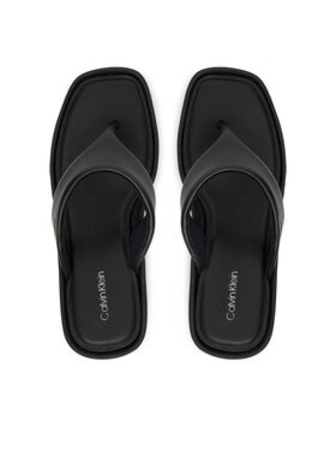 Calvin Klein Japonki Wedge 70 Sndl Thong Lth HW0HW02880 Czarny
