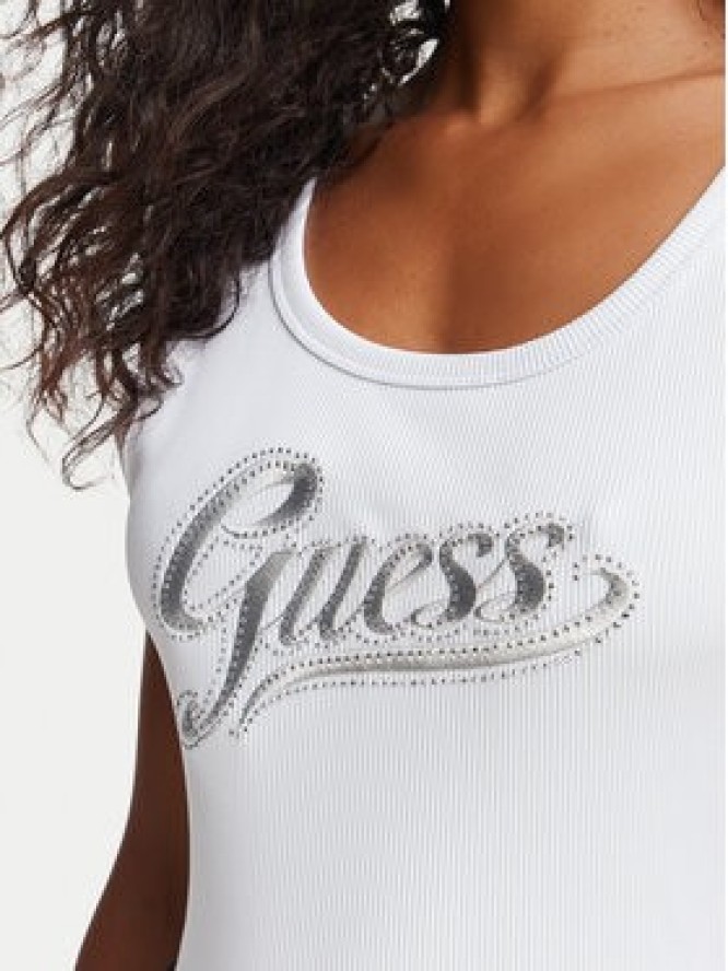 Guess Top W6YP30 K4380 Biały Slim Fit