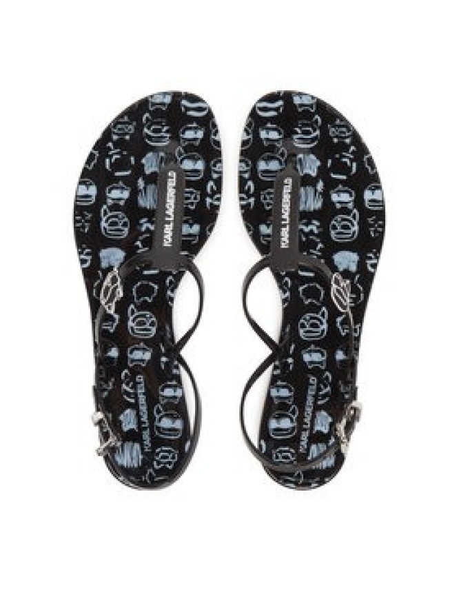 KARL LAGERFELD Sandały Jelly KL80002G Czarny