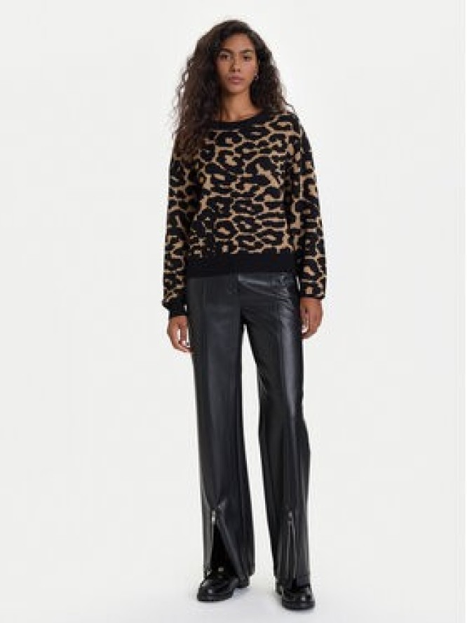 Vero Moda Sweter Siljeanimal 10330808 Brązowy Regular Fit