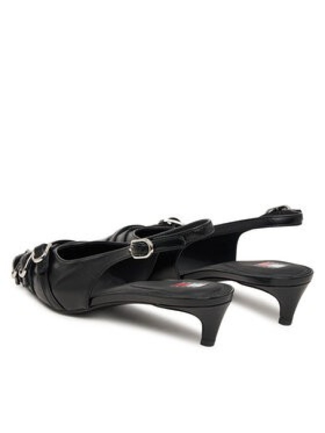 Tommy Jeans Czółenka Tjw Sling Back Kitten Heels EN0EN03171 Czarny