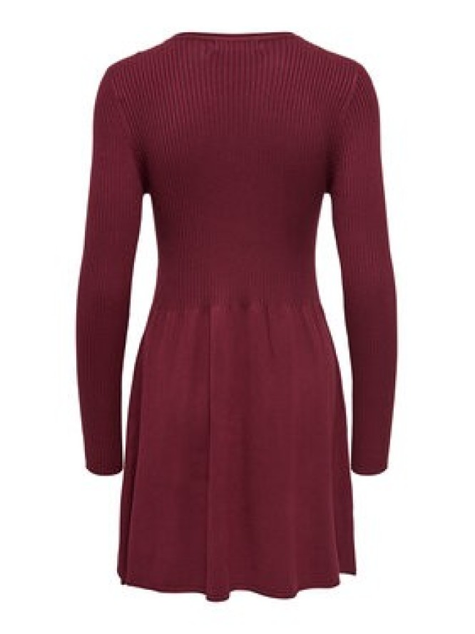 ONLY Sukienka dzianinowa Alma 15185761 Bordowy Regular Fit