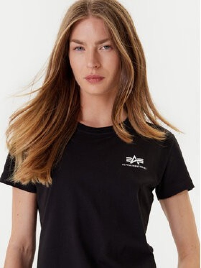 Alpha Industries T-Shirt Basic T Small Logo 196054 Czarny Regular Fit