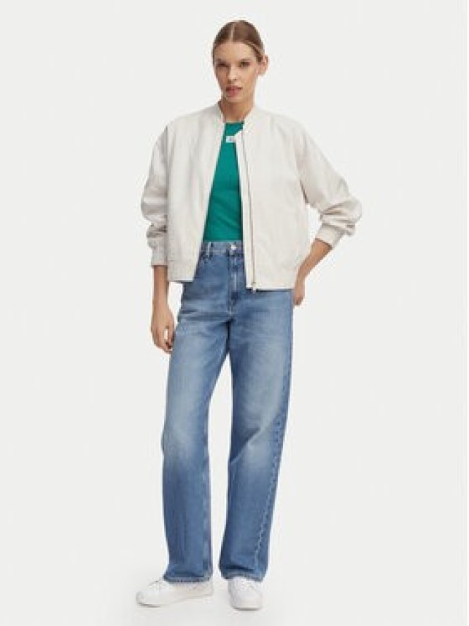 Calvin Klein Jeans Kurtka bomber LV047F510G Beżowy jasny Regular Fit