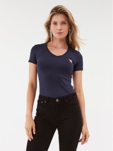 Guess T-Shirt W2YI45 J1314 Granatowy Slim Fit
