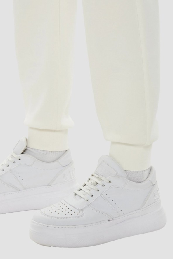 GUESS Beżowe damskie spodnie dresowe Olympe, Rozmiar M