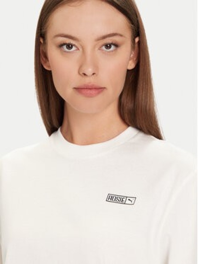 Puma T-Shirt PUMA X ROSÉ 633806 77 Biały Relaxed Fit