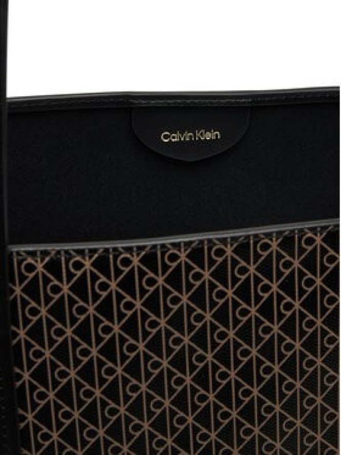 Calvin Klein Torebka Emblem Aop Tote W/ Pouch LV04F3266G Czarny