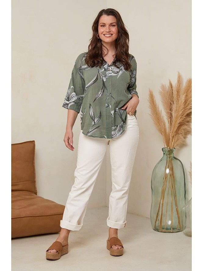 Curvy Lady Bluzka w kolorze khaki rozmiar: 48/50