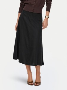 ONLY Spódnica midi Goa 15363690 Czarny Regular Fit