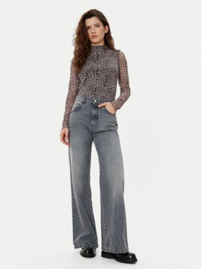 Noisy May Bluzka 27033006 Szary Slim Fit