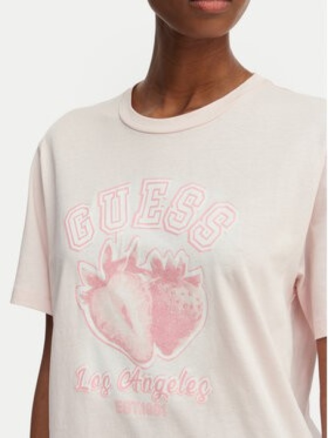 Guess T-Shirt V6GI14 K2981 Różowy jasny Relaxed Fit