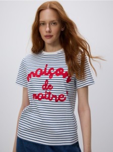 T-shirt z haftem - wielobarwny