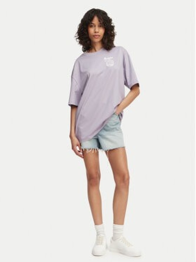HUGO T-Shirt Tee 50560772 Fioletowy Oversize