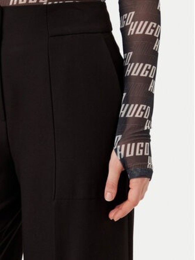 HUGO Longsleeve 50534837 Czarny Slim Fit