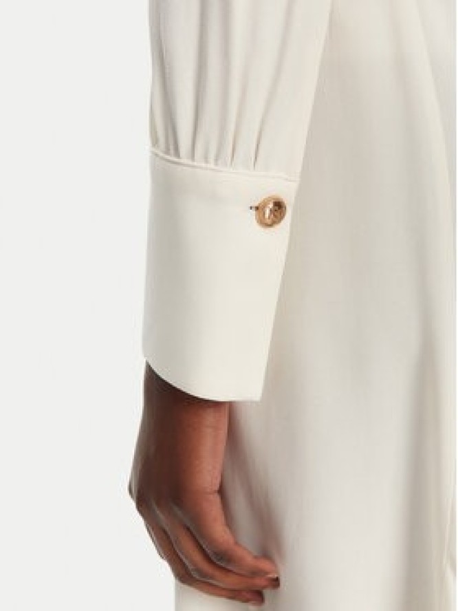 Elisabetta Franchi Sukienka koktajlowa AB-863-52E2-V590 Écru Regular Fit