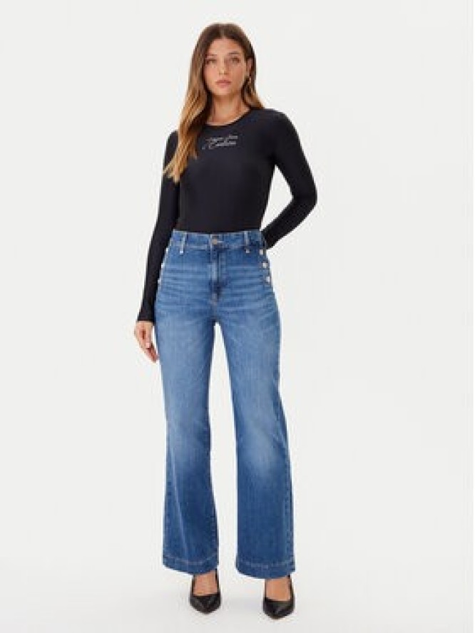 Guess Jeansy W5GA0P D5Q01 Niebieski Wide Leg