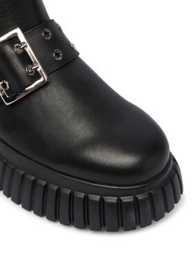 KARL LAGERFELD Kozaki Kreeper Wedge KL44490 Czarny