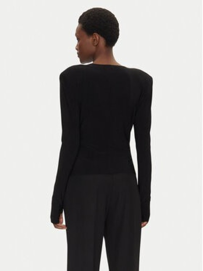 NORMA KAMALI Bluzka KK4246PLF32001 Czarny Regular Fit
