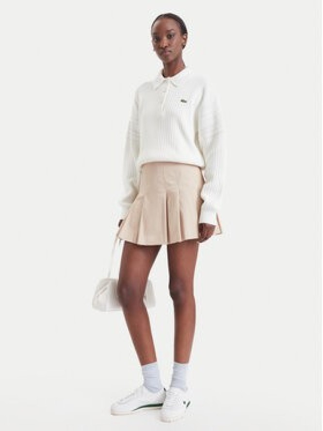 Lacoste Sweter AF8272 Kremowy Regular Fit
