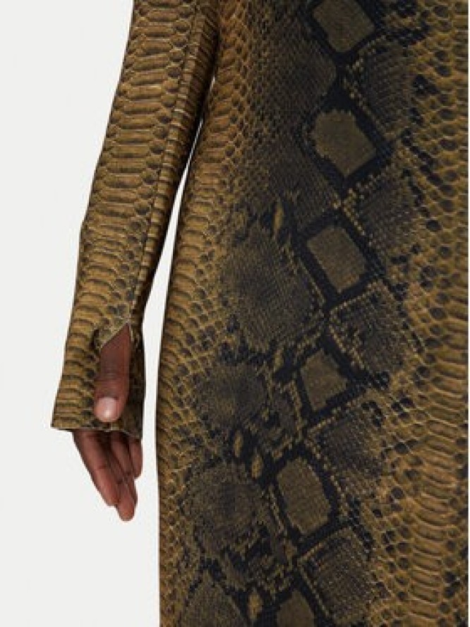 NORMA KAMALI Sukienka codzienna KK4243PLC27302 Brązowy Slim Fit