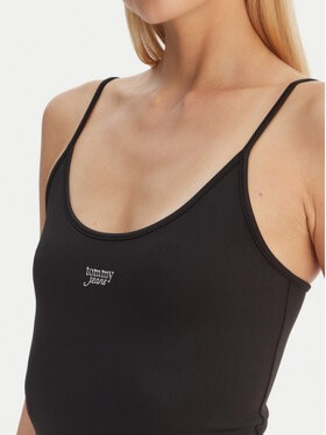 Tommy Jeans Sukienka codzienna Silver Script DW0DW22334 Czarny Slim Fit