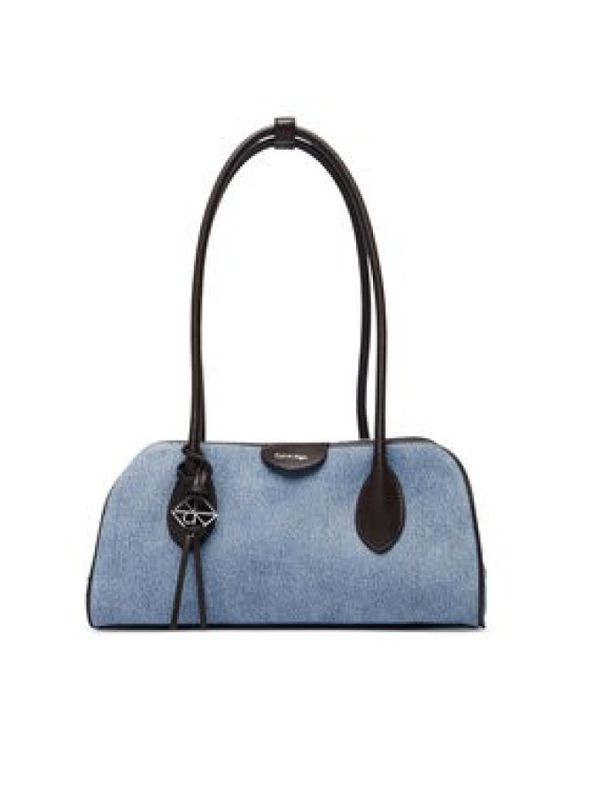 Calvin Klein Torebka Emblem Trio Denim Shoulder Bag LV04F3830G Niebieski