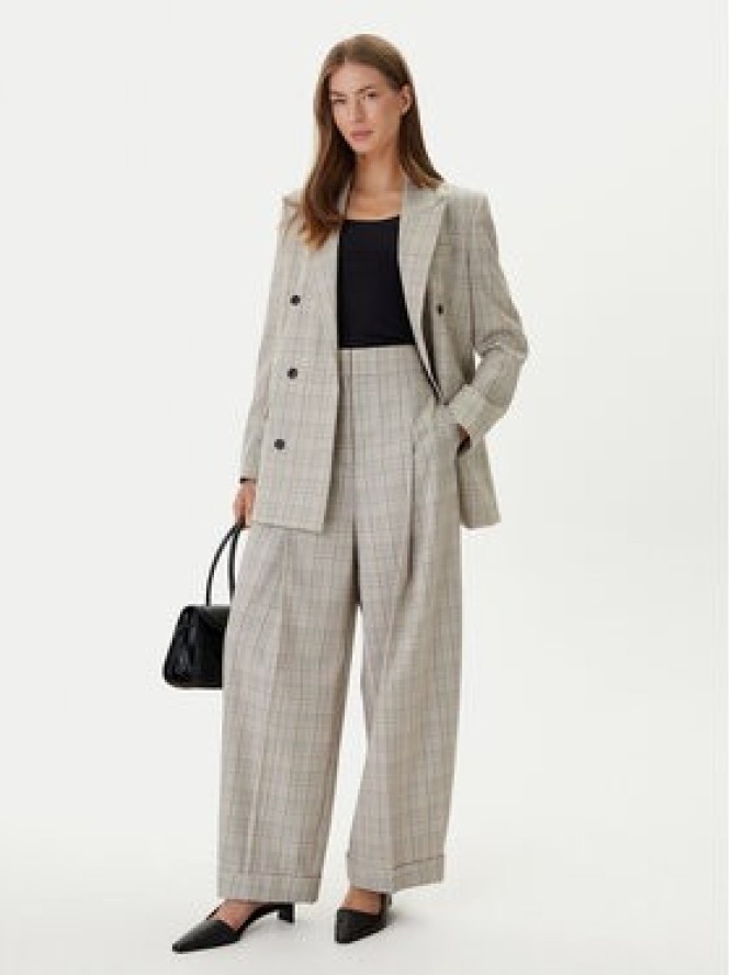 BOSS Spodnie materiałowe Telda1 50553949 Beżowy Oversize