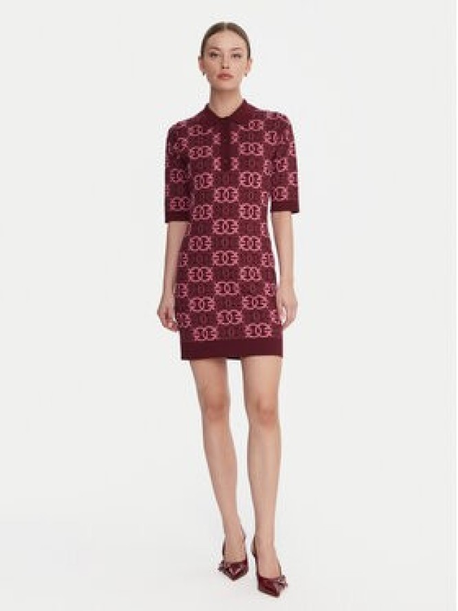 PINKO Sukienka dzianinowa Nothing 106039 A2YD Bordowy Regular Fit