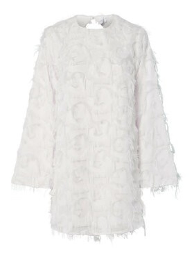 YAS Sukienka koktajlowa 26038226 Biały Loose Fit