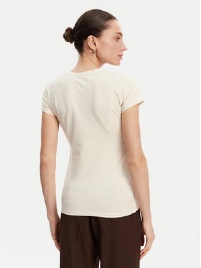 Guess T-Shirt W5GI47 KA0Q1 Écru Slim Fit