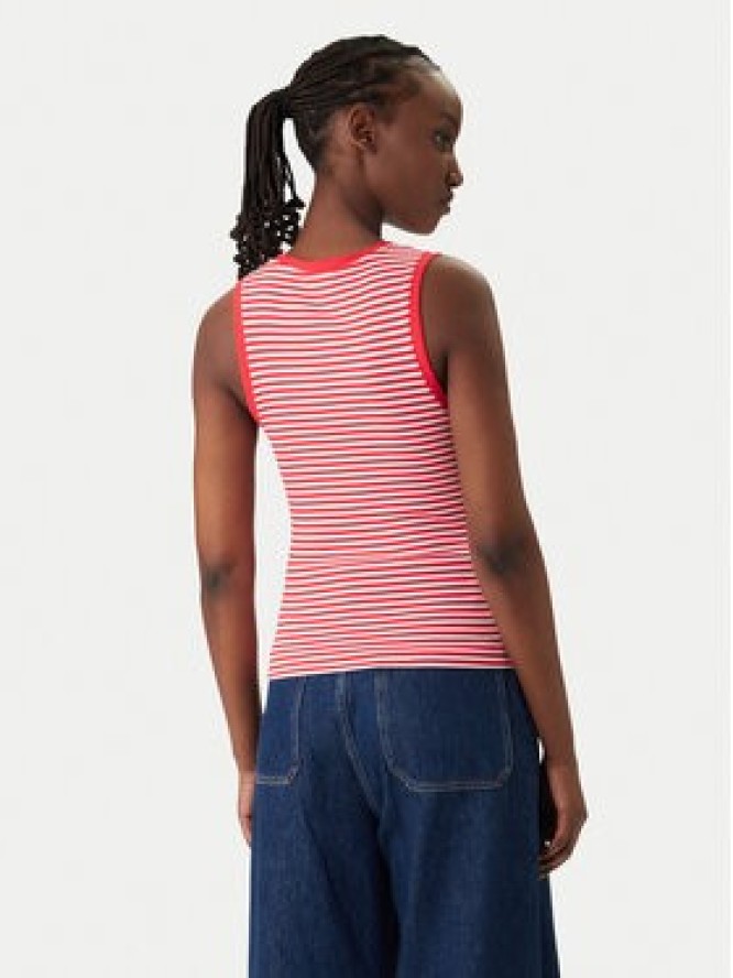Tommy Jeans Top Essential DW0DW20673 Czerwony Slim Fit