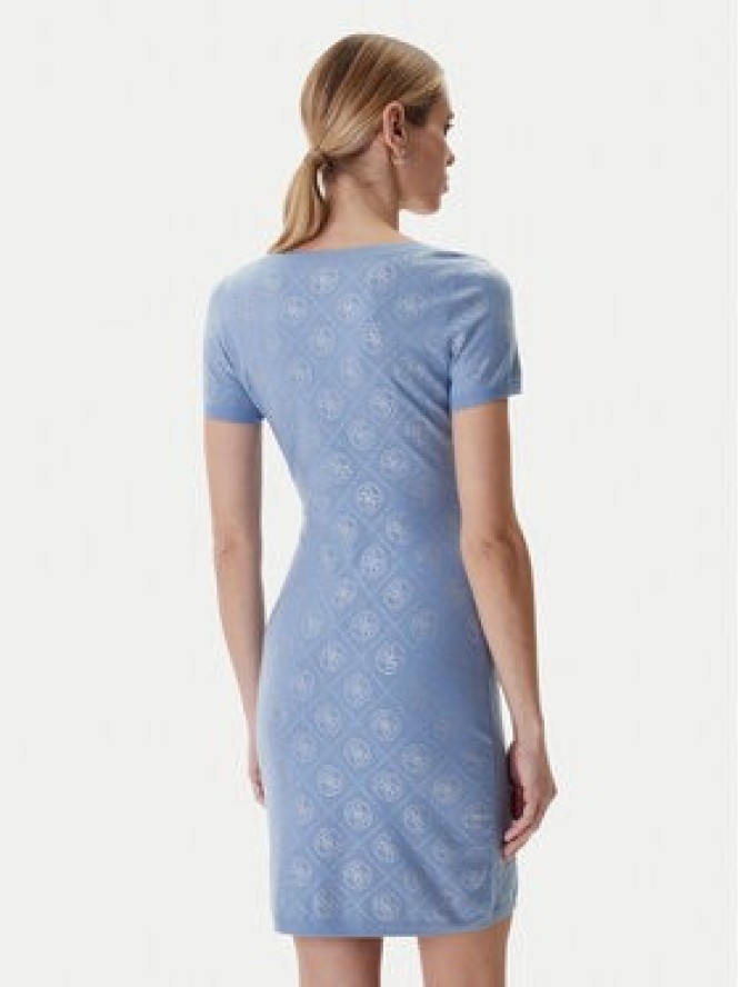 Guess Sukienka dzianinowa W6RK92 Z3JD2 Błękitny Regular Fit