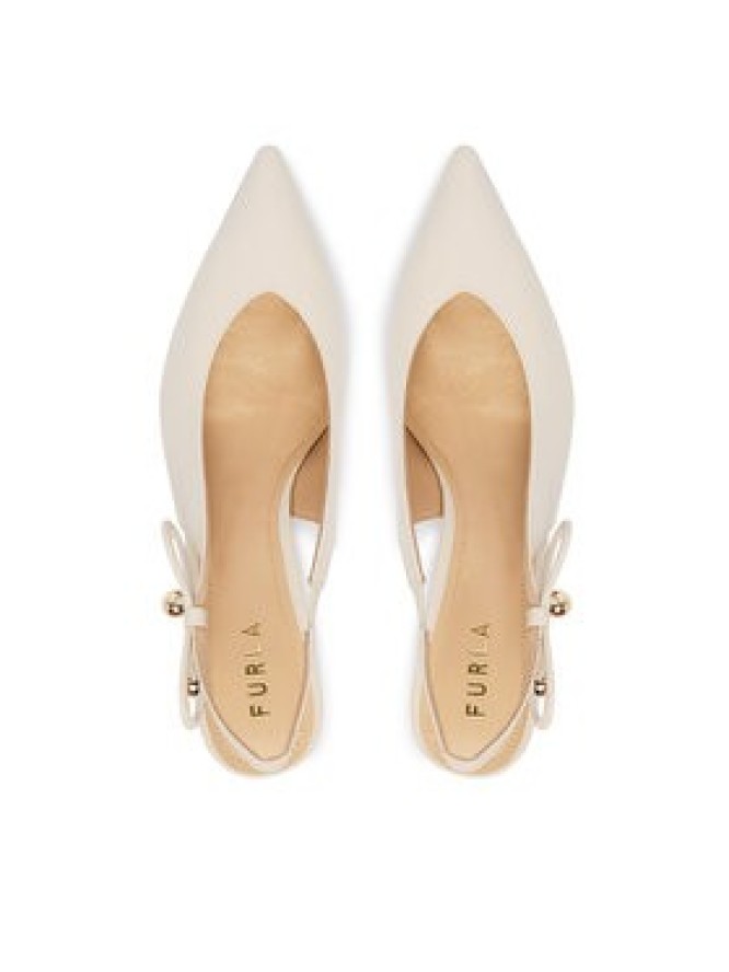 Furla Czółenka Poppy Slingback YM24FPO X30000 CN 1704S Kremowy