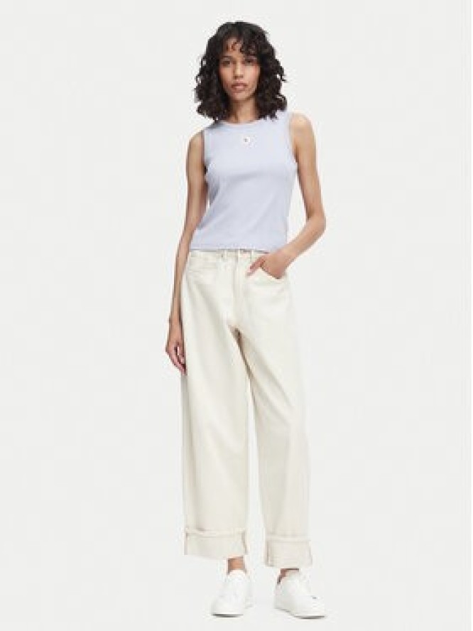 Calvin Klein Jeans Top LV047C201G Niebieski jasny Slim Fit