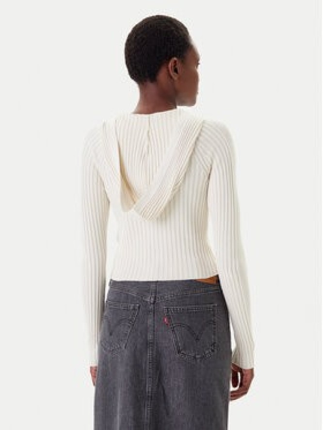 Tommy Jeans Kardigan DW0DW20974 Écru Slim Fit