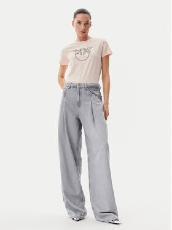 PINKO T-Shirt Quentin 100535 A2G7 Różowy Regular Fit