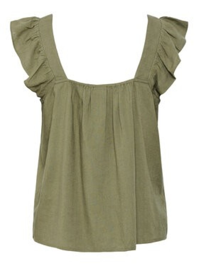 Pieces Bluzka Pia 17154740 Zielony Regular Fit