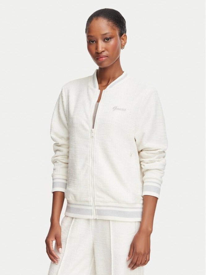 Guess Kurtka bomber W6YQ15 K4353 Kremowy Regular Fit