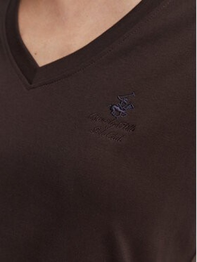 Beverly Hills Polo Club T-Shirt P-SS26W-TS5165187 Brązowy ciemny Regular Fit