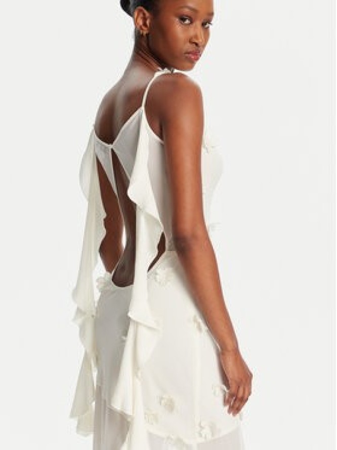 ROTATE Sukienka wieczorowa 113904857 Écru Slim Fit