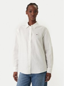Tommy Jeans Koszula DW0DW22209 Biały Relaxed Fit