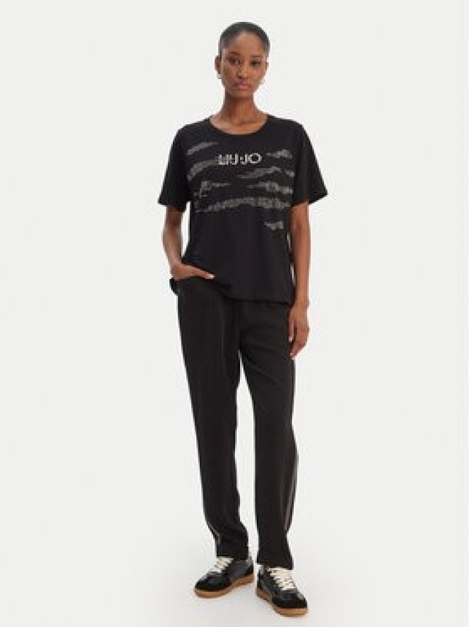 Liu Jo Sport T-Shirt TA6265 JS923 Czarny Regular Fit