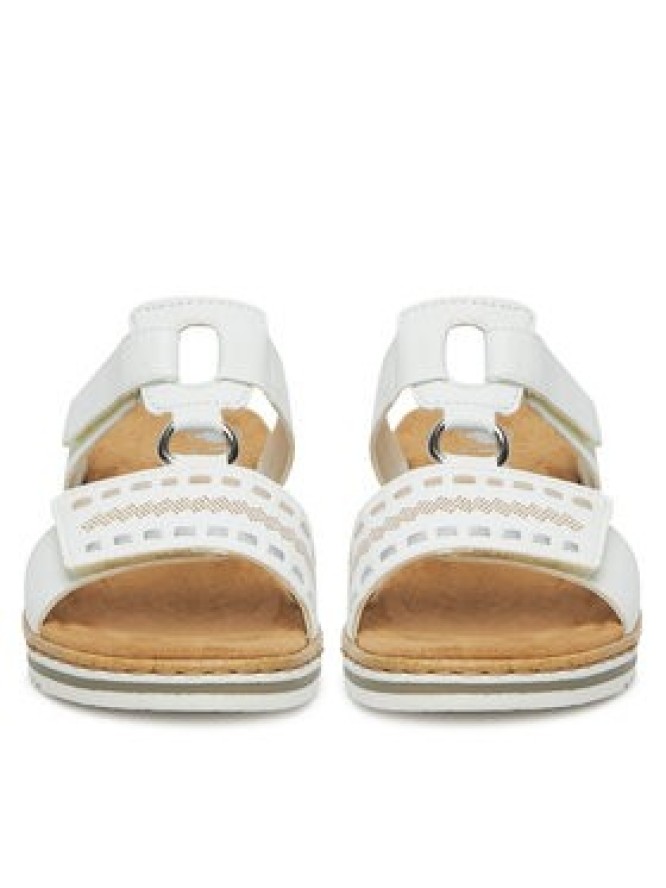 Rieker Klapki V0636-80 Biały