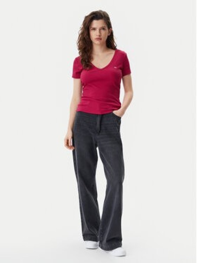 Tommy Jeans T-Shirt Essential DW0DW17385 Różowy Slim Fit