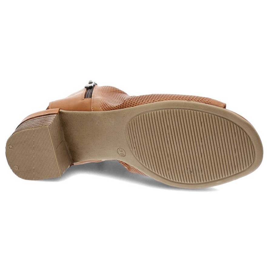 Brązowe Sandały Venezia Stylowe Buty Damskie